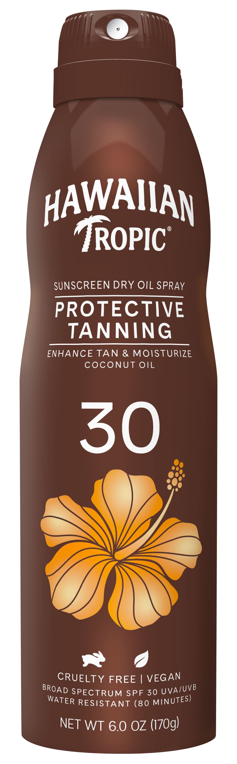Hawaiian Tropic Dry Oil Sunscreen Spray With Spf 30 (6 oz)