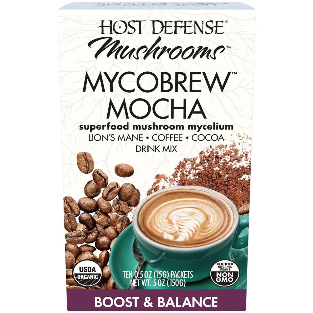 Fungi Perfecti Host Defense Mushrooms Mycobrew Mocha Boost & Balance Coffee Drink (5 oz)