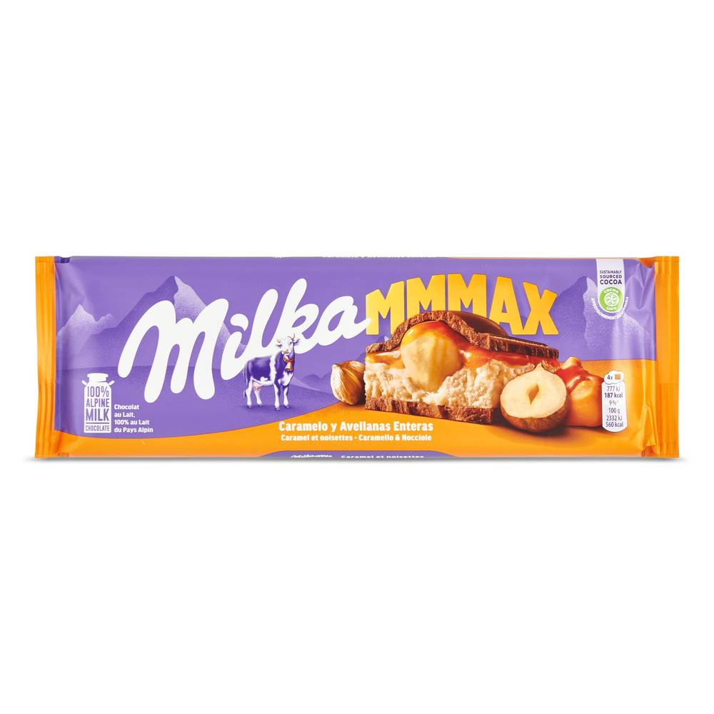 Chocolate Con Leche Relleno Con Caramelo Y Avellanas Milka 300 G