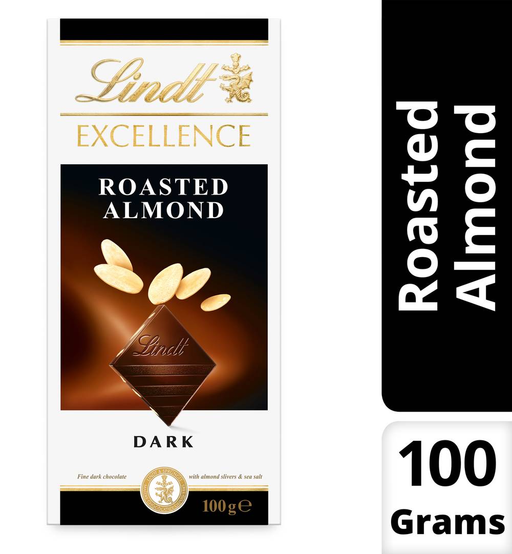Lindt Excellence Roasted Almond Dark Chocolate (100g)