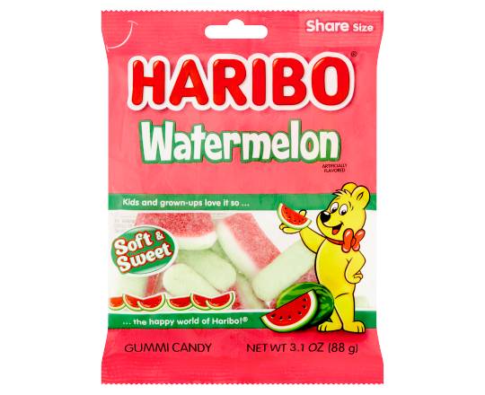 Haribo Gummy Candy, Watermelon (3.1 oz)