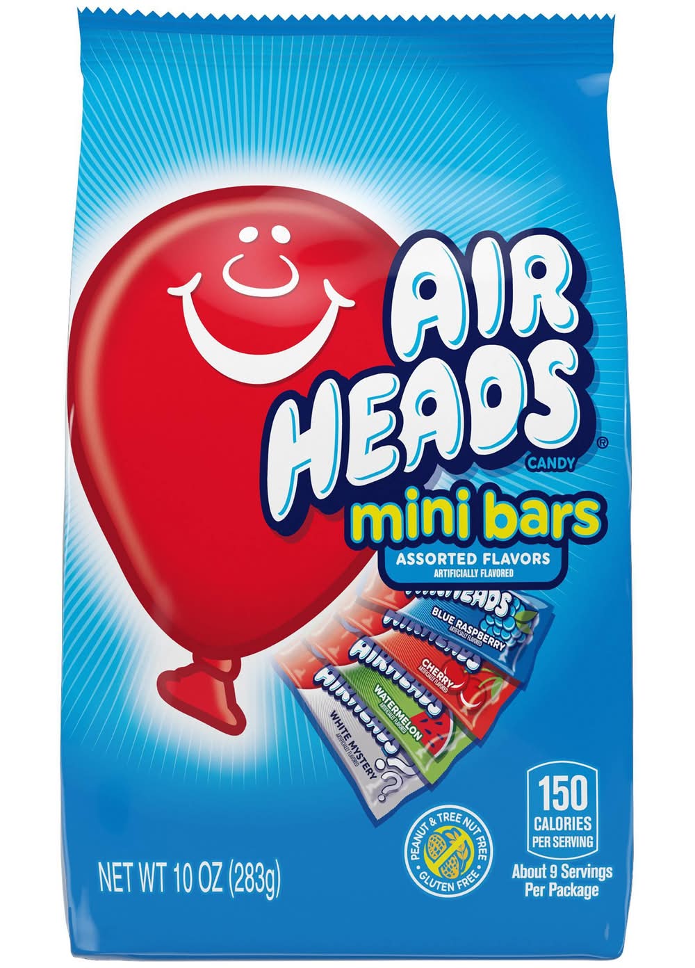 Airheads Mini Candy Bars Gusset Bags, Assorted (10 oz)