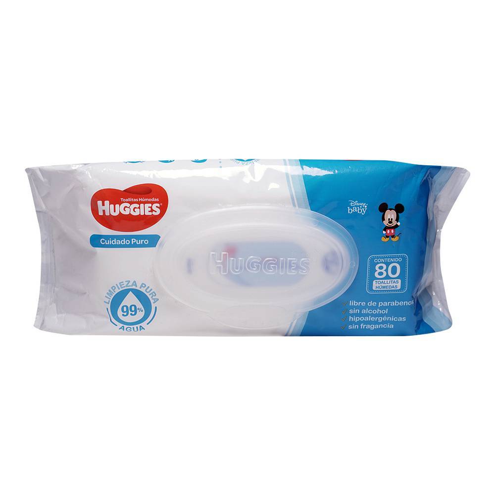 Huggies toallitas húmedas cuidado puro (80 un)