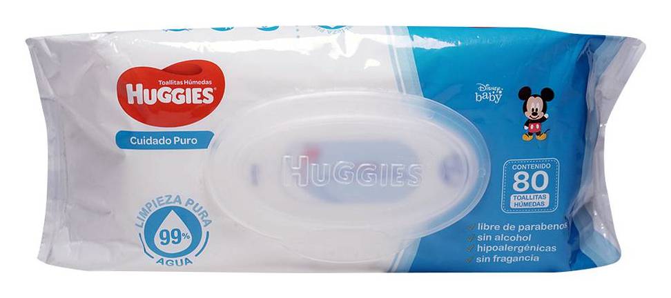 Huggies · Toallitas húmedas cuidado puro (80 un)
