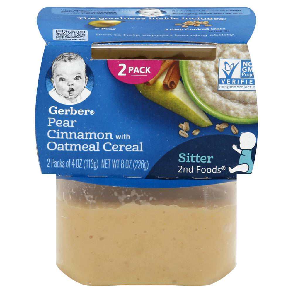 Gerber Pear Cinnamon With Oatmeal Cereal (8 oz)