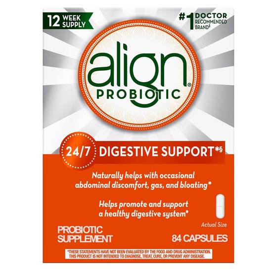 Align Probiotic Daily Supplement Capsules (84 ct)