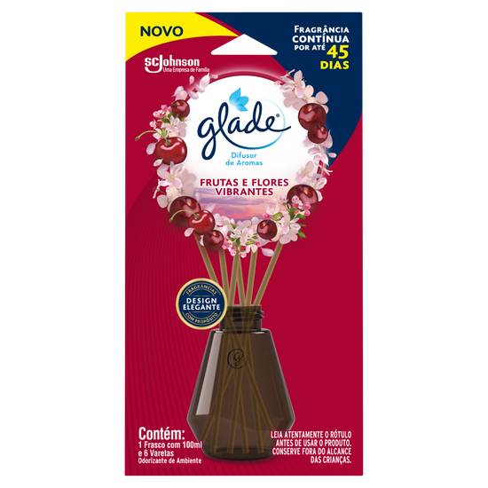 Glade difusor de aromas frutas e flores vibrantes (100 ml)