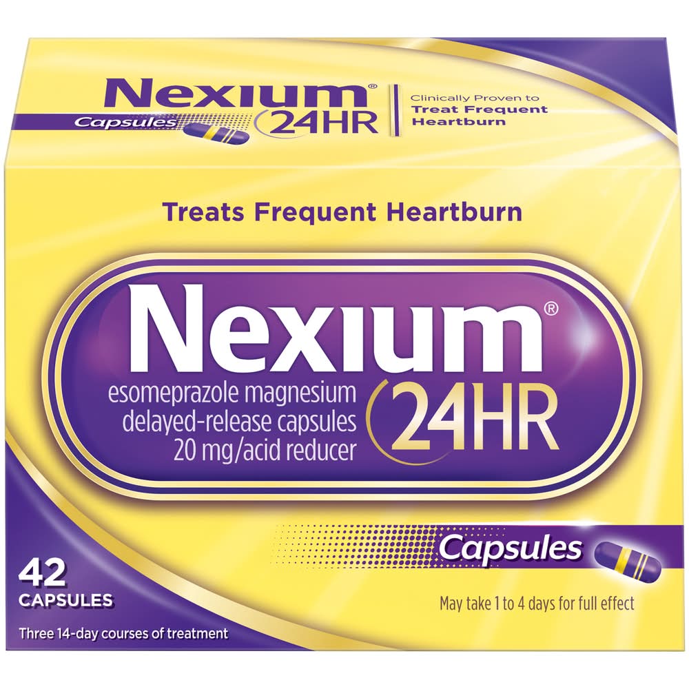 Nexium 24 Hr 20 mg Acid Reducer Heartburn Relief Capsules (42 ct)