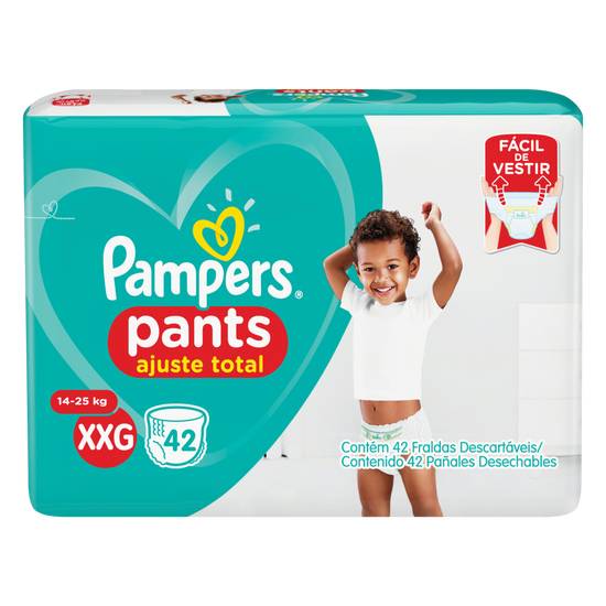 Pampers fralda descartável infantil pants ajuste total xxg (42 unidades)
