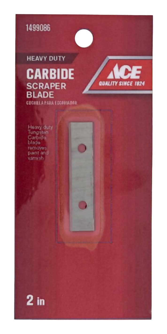 ACE 2 In. W Tungsten Carbide Double Edge Scraper Blade