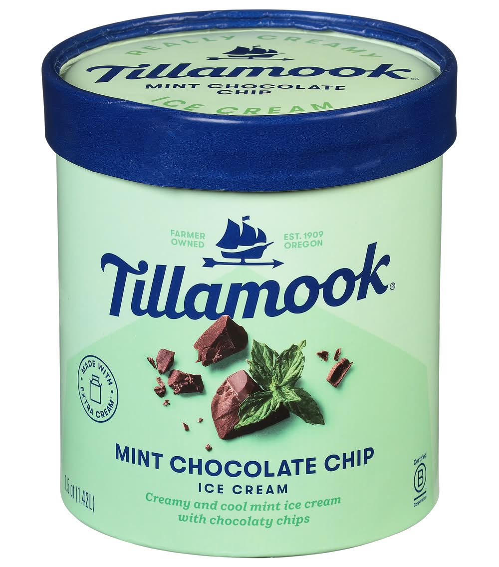 Tillamook Ice Cream, Mint Chocolate Chip (1.5 qt)