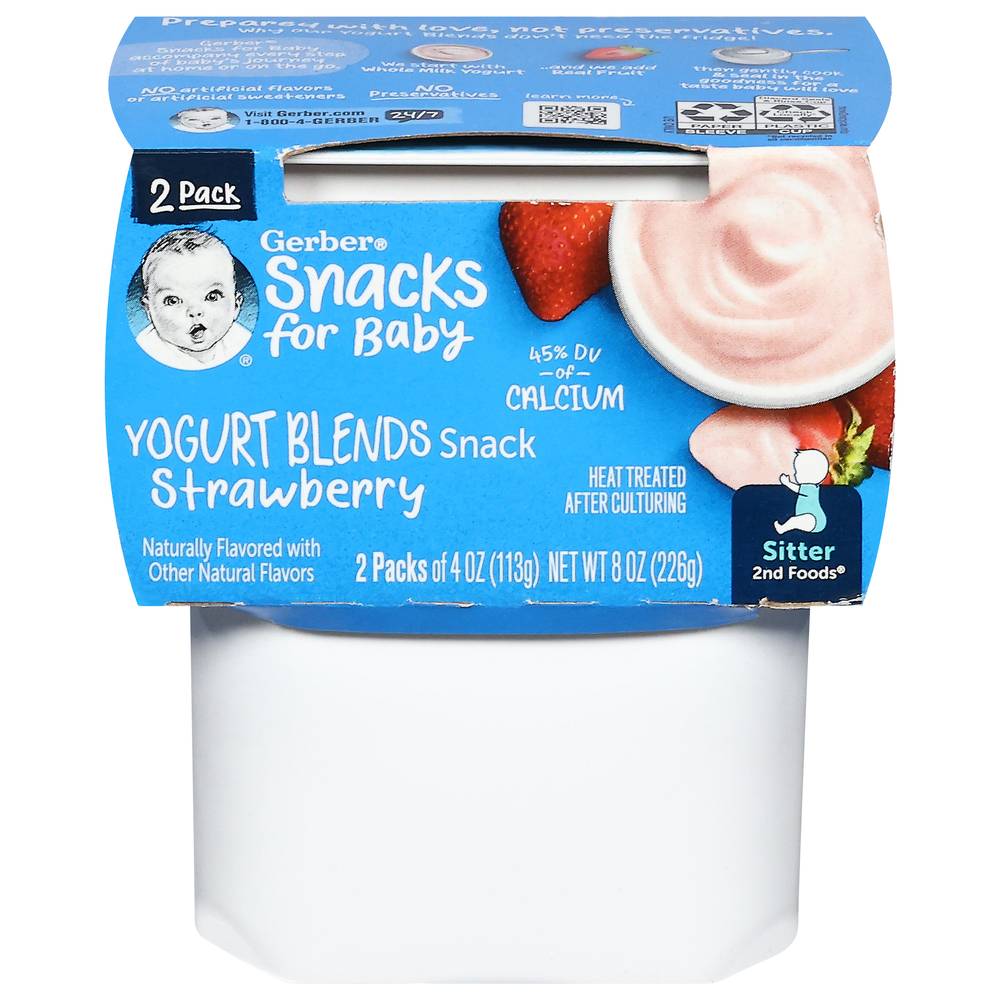 Gerber Strawberry Yogurt Blends Snacks For Baby (8 oz)