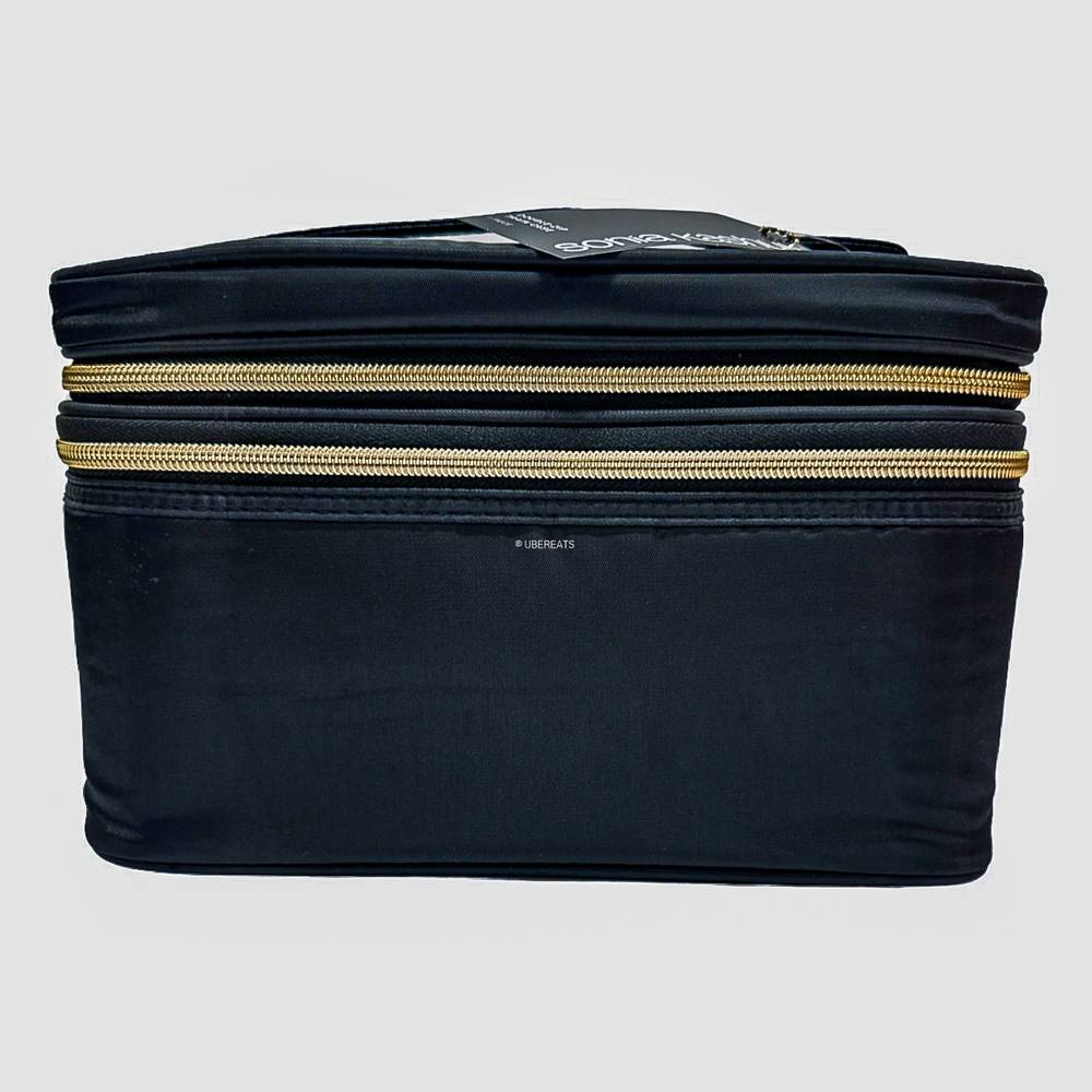 Sonia Kashuk Double Zip Train Case Makeup Bag, Black