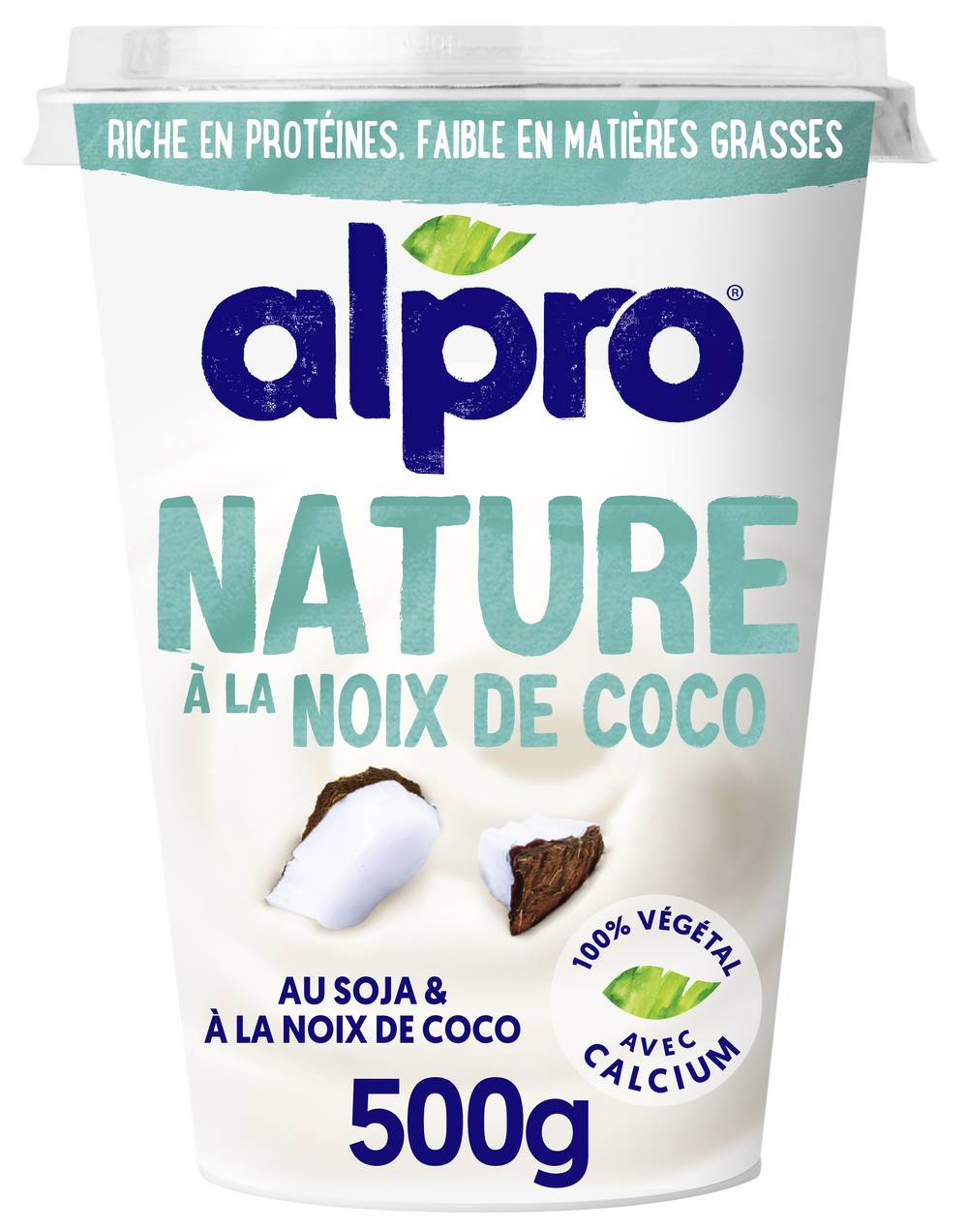 Alpro - Nature dessert végétal, soja - noix de coco (500g)