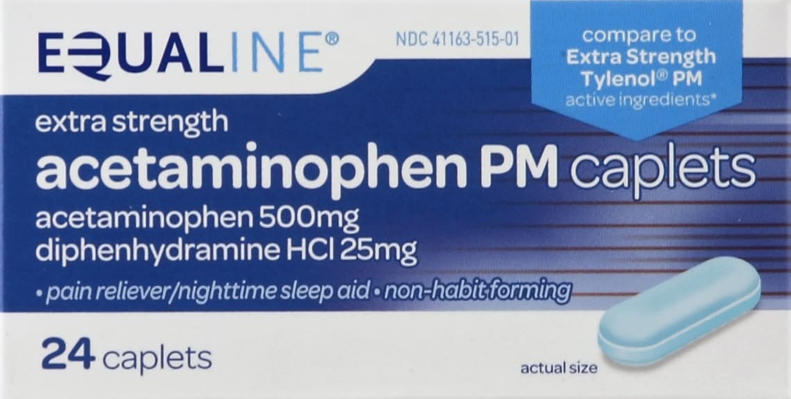 Equaline Extra Strength Acetaminophen Caplets (24 x 0.07 oz)