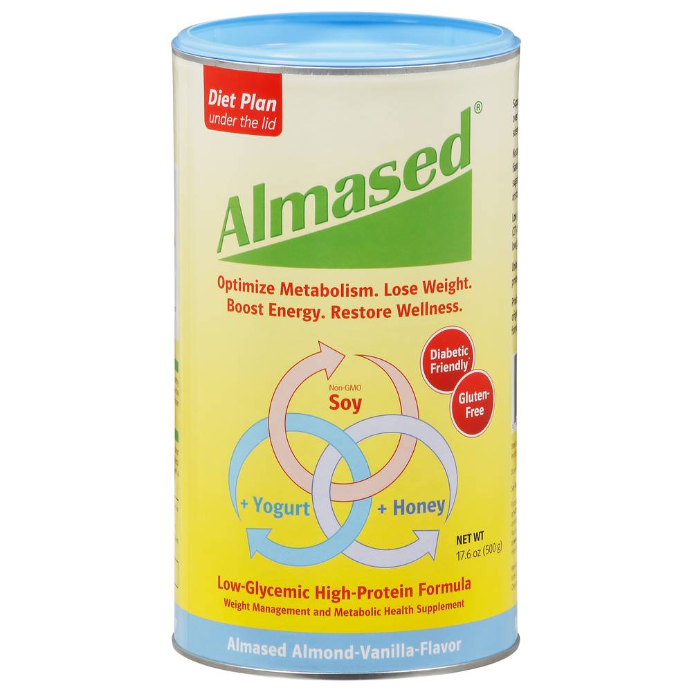 Almased Almond-Vanilla Flavor Low-Glycemic High-Protein Formula (1.1 lbs)