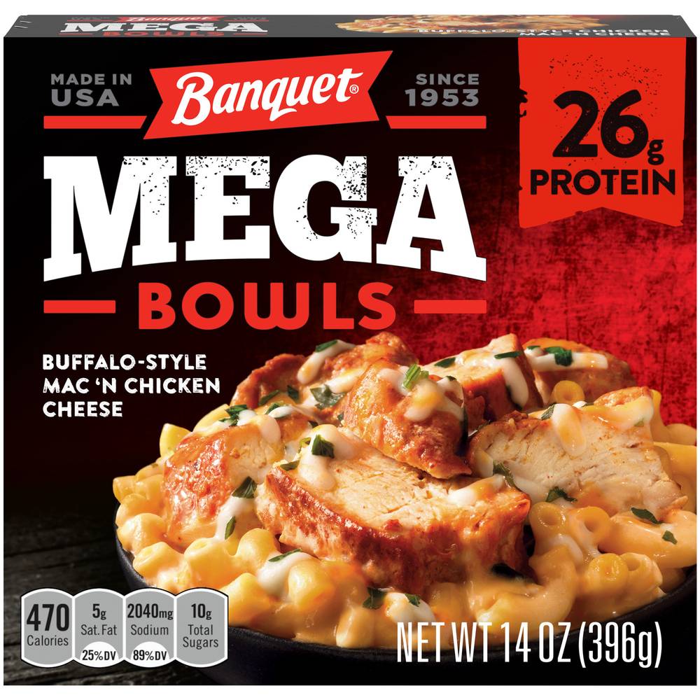 Banquet Mega Bowls Buffalo-Style Chicken Mac 'N Cheese (14 oz)