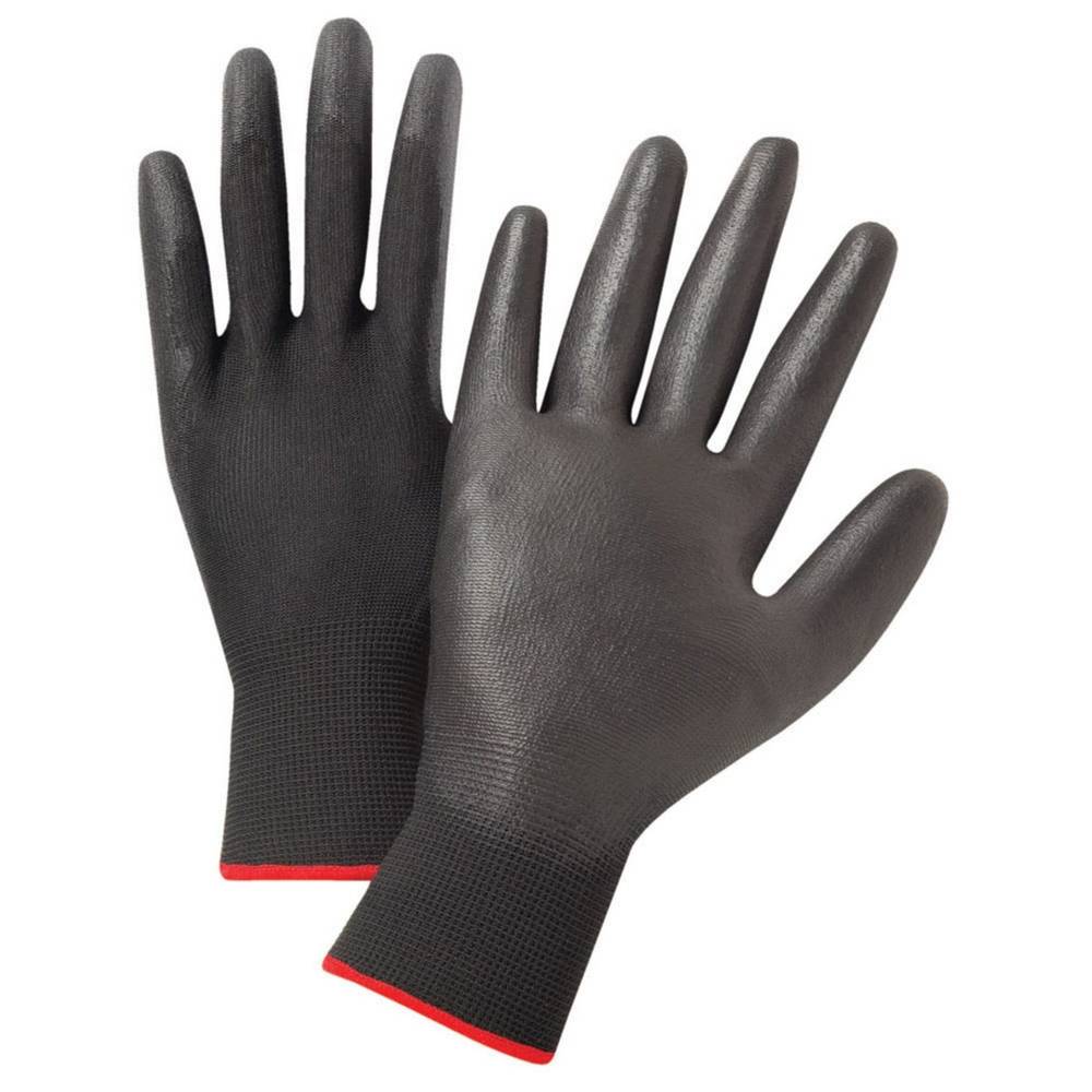 Project Source Large Black Polyurethane Dipped Polyester Gloves, (3-Pairs) | LW37165-L3P