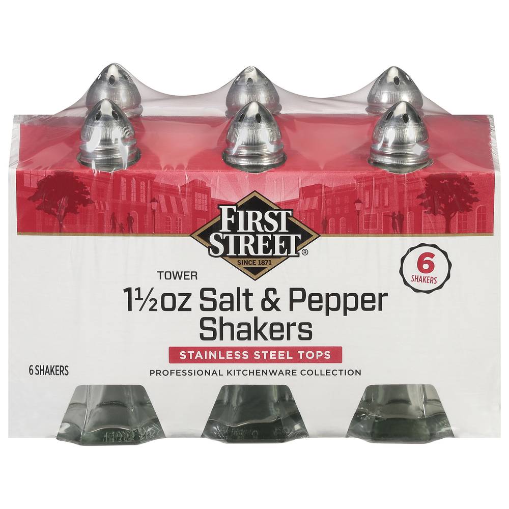 First Street Tower Salt & Pepper Shakers (6 ct)