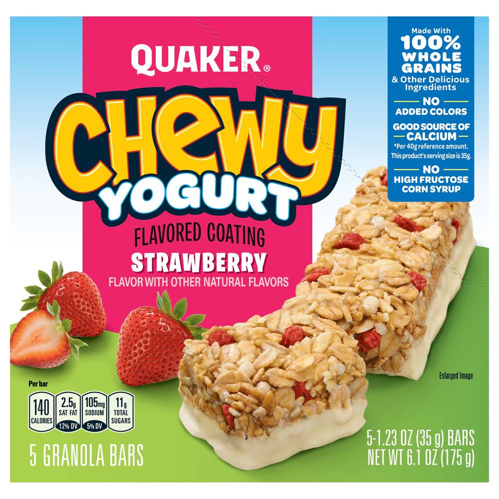 Quaker Chewy Granola Bars, Yogurt-Strawberry (1.23 oz, 5 ct)