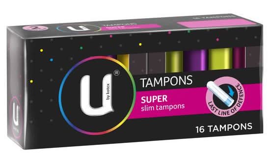 U by Kotex Super Slim Tampons 16pk