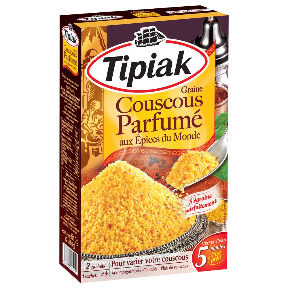 Tipiak - Graine couscous parfumé aux épicés du monde (510g)