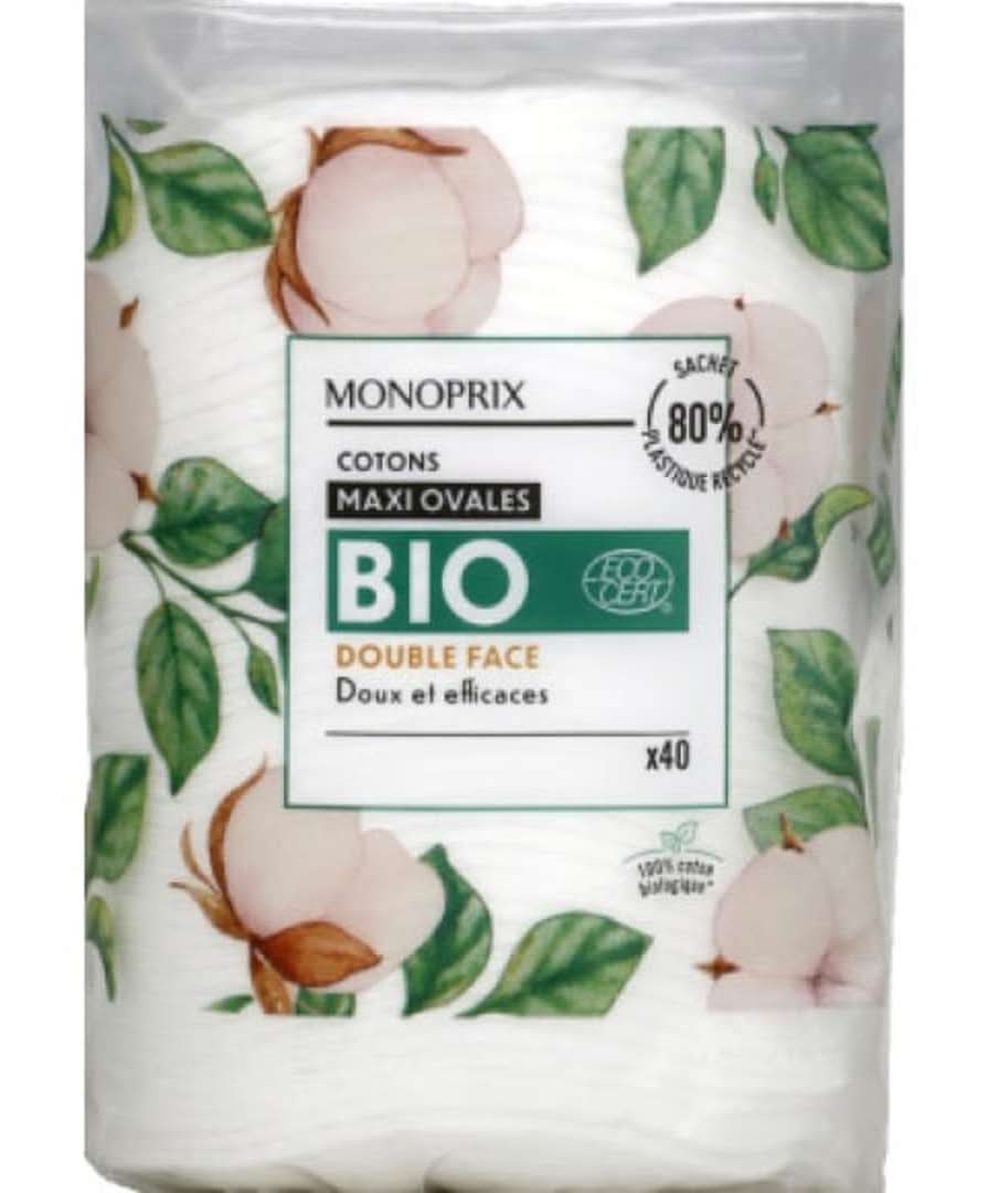 Monoprix Bio - Cotons maxi ovales double face (40)