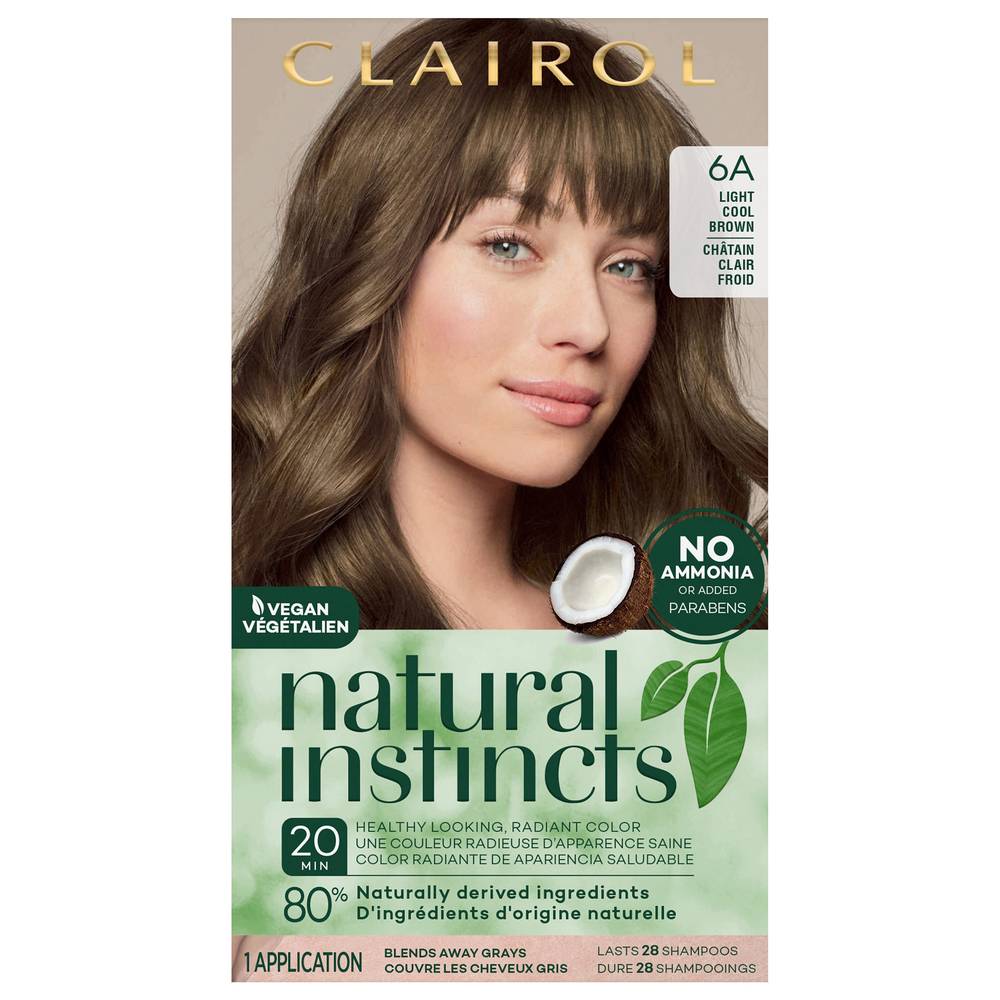 Natural Instincts Hair Color, 6A Light Cool Brown