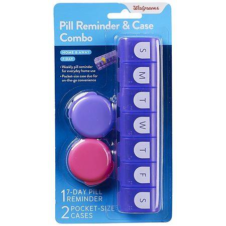 Walgreens Home & Away Pill Reminder & Case Combo