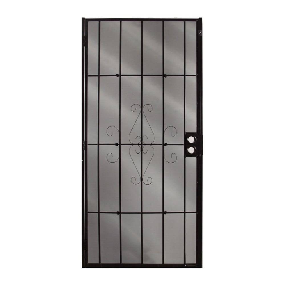 Gatehouse Magnum 32-in x 81-in Black Steel Surface Mount Security Door with Black Screen | 91824051