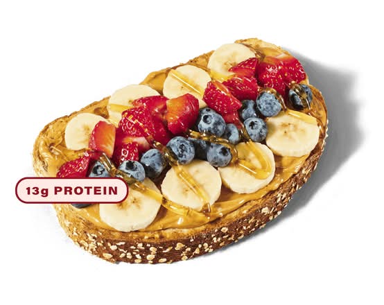 Hearty 8 Grain Loaded Peanut Butter Toast