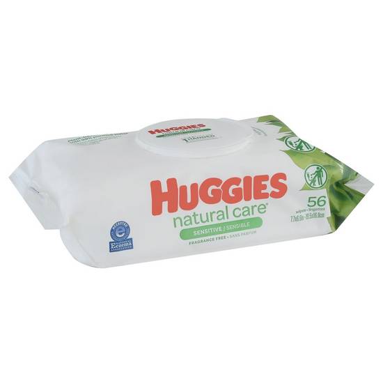 Huggies · Fragrance Free Natural Care Sensitive Wipes (56 wipes)