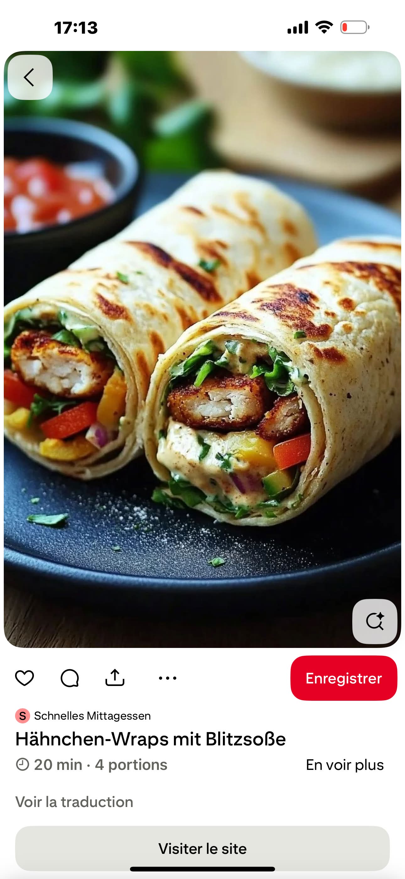 Wraps crevettes, tempura