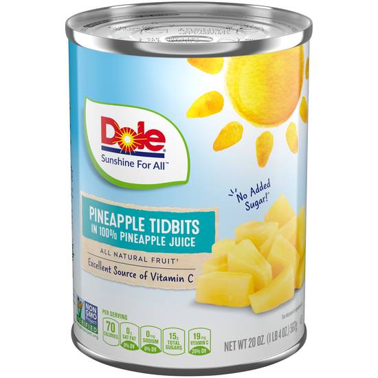 Dole Pineapple Tidbits in 100% Pineapple Juice