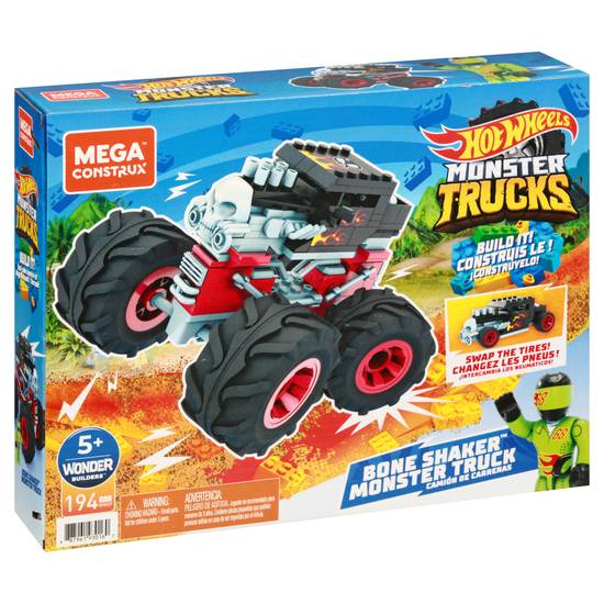 Hot Wheels Wonder Builders Monster Truck Bone Shaker Toy