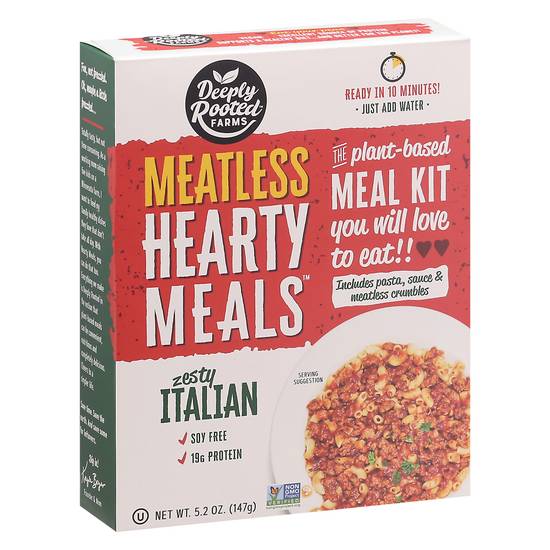 Deeply Rooted Farms Meatless Hearty Meals Zesty Italian Meal Kit
