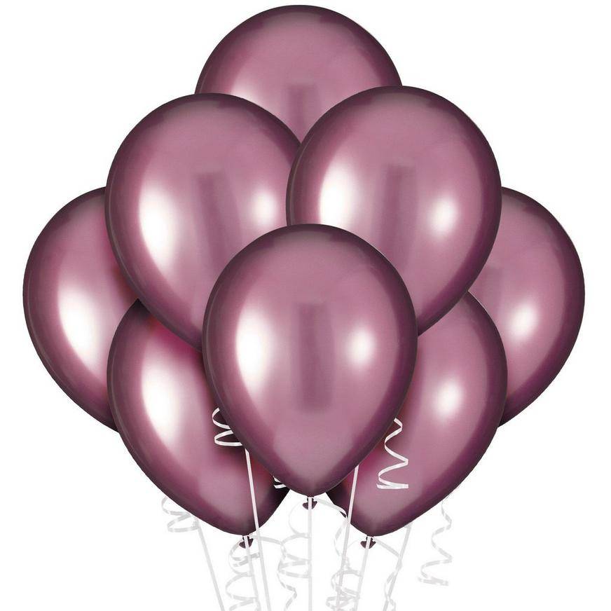 Uninflated 25ct, 12in, Metallic Luxae Cherry Liquor Red Premium Latex Balloons - Luxaireae