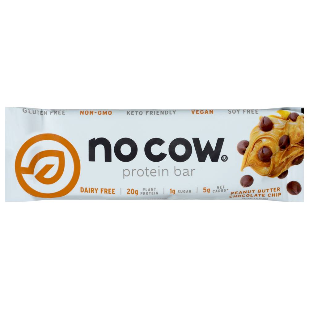 No Cow Dairy Free Protein Bar, Peanut Butter Chocolate Chip (2.12 oz, 12 ct)