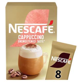 Nescafe Gold Cappuccino Unsweetened Instant Coffee 8 x 14.2g Sachets