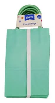 Spritz Favor Tote Bags, Aqua (12 ct)