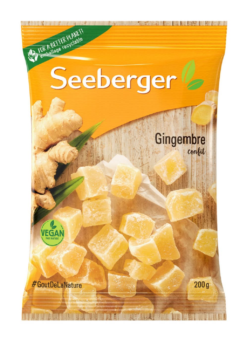 Seeberger - Morceaux de gingembre confits sulfités (200g)