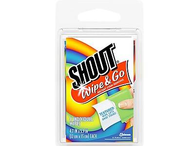 Shout Wipes & Go Instant Stain Remover Wipes (8 g, 4 ct)