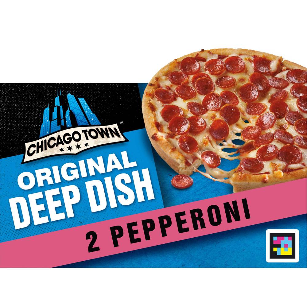 Chicago Town Deep Dish Pepperoni Pizzas x2 (320g)