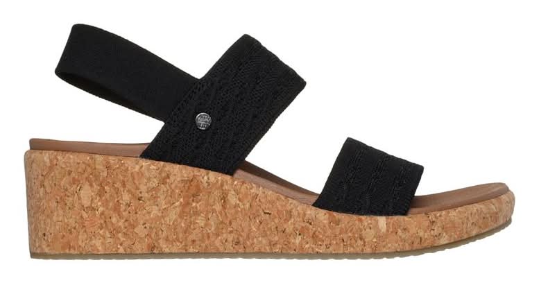 Skechers · Beverlee arch fit sandalias de cuña - 37 - Negro