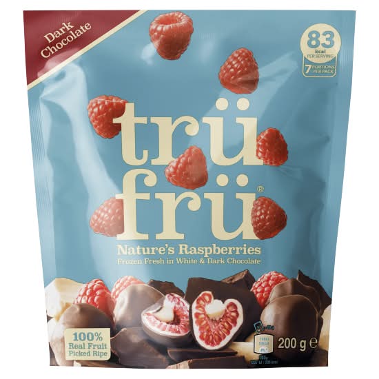 Trü Frü Natures Raspberries in White and Dark Chocolate (200g)