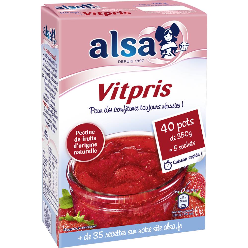 Alsa - Gélifiant confiture vitpris (5 pièces)