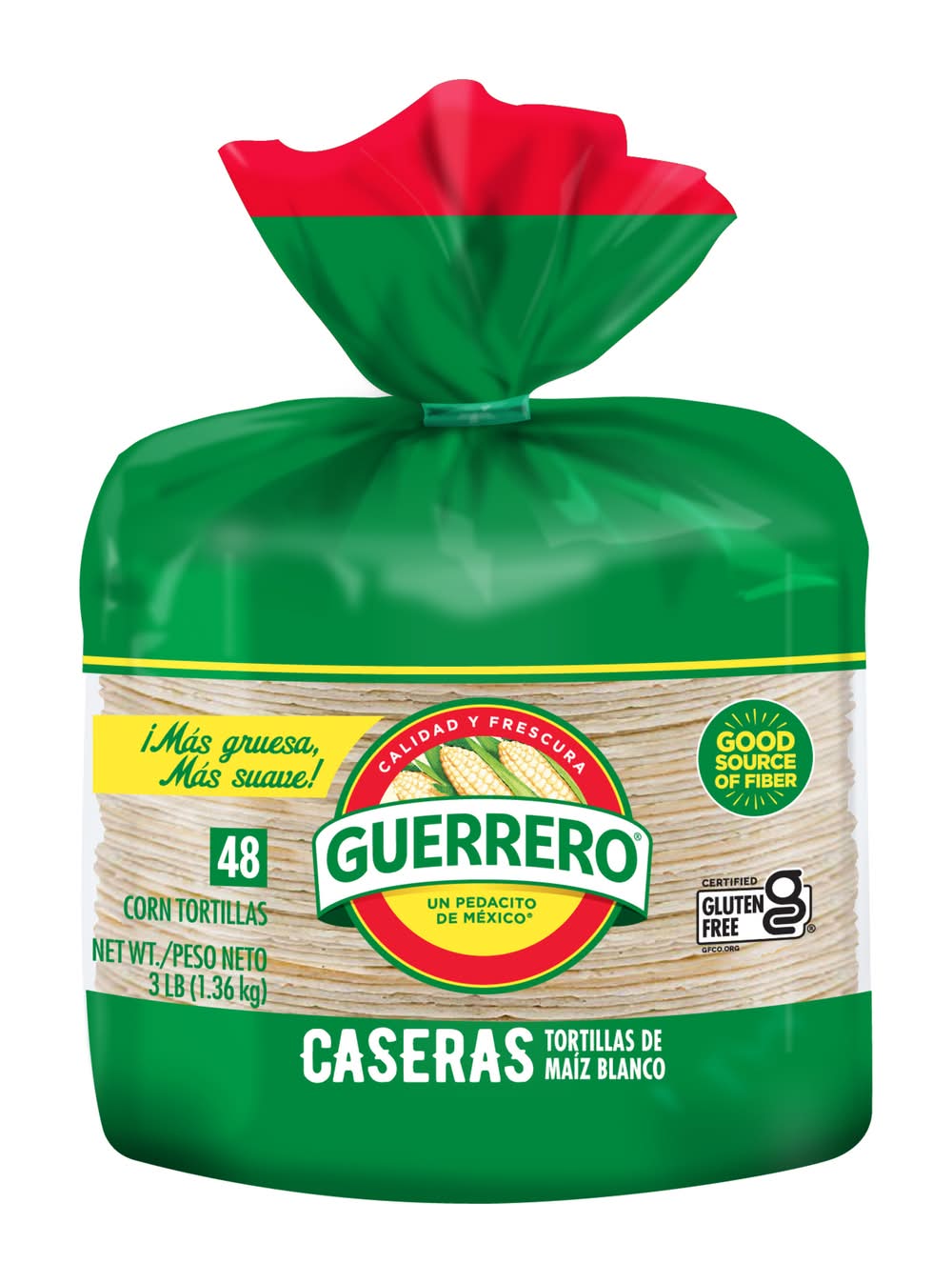 Guerrero Gluten Free White Corn Tortillas (3 lbs, 48 ct)