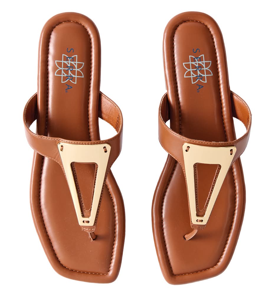 Serra Ladies Cognac Fashion Sandal - Size 8