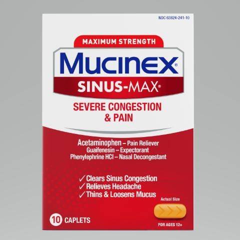 Mucinex Sinus-Max Severe Congestion and Pain 10ct