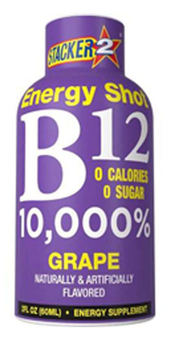 Stacker 2 B12 Energy Shot Grape 2 Fl Oz